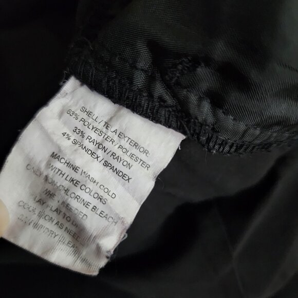 Sag Harbor Pants Womens Size 12P 12 Petite Solid Black Comfort Stretch Pull On - Picture 6 of 6